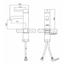 Sagittarius Ergo 3 Hole Bath Filler Tap