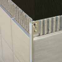 Genesis 8mm Bright Silver Aluminium Quadrant Edge Tile Trim 2.5m