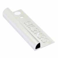 Genesis 8mm Bright Silver Aluminium Pro Quadrant Edge Tile Trim 2.5m