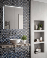 Scudo Mia LED Mirrored Bathroom Cabinet - 800 x 700mm