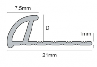 Genesis Aluminium Z-Bar Carpet To Tile Threshold - Matt Silver