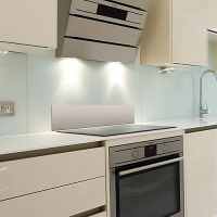 Matt Aluminium Kitchen Hob Splashback - 700 x 200