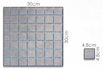 Abacus Direct Porcelain Fino Mosaic Tile Grey - 2.5cm - 300 x 300mm Box of 11 Tiles