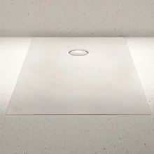 Fiora Selene 1200 x 800 Pizarra Bianco Total Slate Shower Tray and Grate