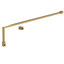 Nuie Brushed Brass Cranked Wetroom Glass Support Arm