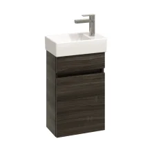 Abacus S1 Concepts Wall Hung Cloakroom Vanity Unit Pack 360mm Left Hand - Lava