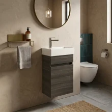 Abacus S1 Concepts Wall Hung Cloakroom Vanity Unit Pack 360mm Left Hand - Lava