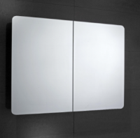 800mm Bramham 2-Door Stainless Steel Mirrored Bathroom Cabinet - Frontline Bathrooms