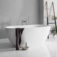 Clearwater Uno 1550 x 725 Clear Stone Freestanding Bath