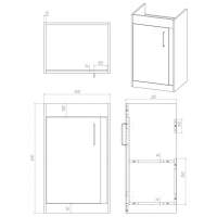 Forest 510mm Floor Standing Unit Inc. Basin - Matt Conifer Green