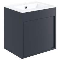 Forest 510mm Wall Hung Vanity Unit Inc. Basin - Matt Indigo Blue