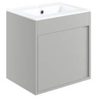 Forest 510mm Wall Hung Unit Inc. Basin - Matt Light Grey