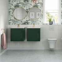 Burlington Chalfont Matt Black 1000mm Traditional Vanity Unit & Double Basin