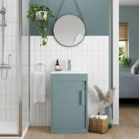 Forest 510mm Floor Standing Unit Inc. Basin - Matt Conifer Green