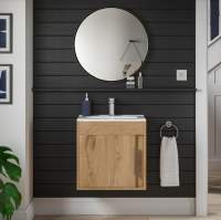 VitrA S20 650mm Golden Cherry Double Door Wall Hung Unit inc Basin