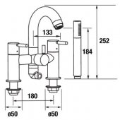 Abacus Edition Bath Shower Mixer - Chrome 