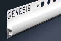 Genesis 12mm Bright Silver Aluminium Straight Edge  Tile Trim 2.5m