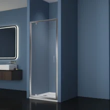 Gio Chrome 1200 x 900mm Offset Quadrant Double Door Shower Enclosure