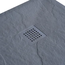 Tailored Trays Cuttable Slate Shower Tray in Midnight Black 760 x 760