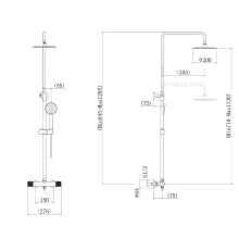 Gio Nova Brushed Brass Bathroom Towel Radiator 1200 x 500mm