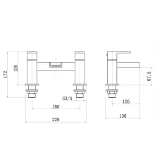 Lancia Chrome Round Bath Filler & Overflow with Waste