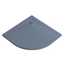 Gio Slate 800 x 800mm Cuttable Quadrant Shower Tray Grey Slate