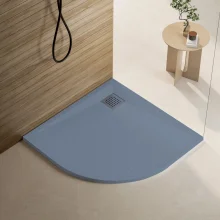 Gio Slate 800 x 800mm Cuttable Quadrant Shower Tray Black Slate