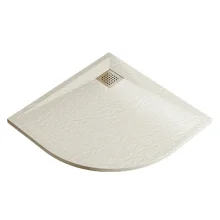 Gio Slate 800 x 800mm Cuttable Quadrant Shower Tray Sandstorm