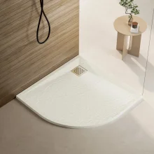 Nuie Pearlstone 1400 x 900mm Black Slate Slimline Rectangular Shower Tray
