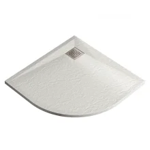 Gio Slate 900 x 900mm Cuttable Quadrant Shower Tray White Slate