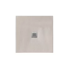 Giorgio2 Cut-To-Size Soft Taupe Slate Effect Square Shower Tray - 800 x 800mm
