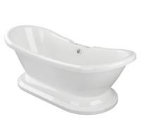 Barbary 1700mm White Freestanding Double Ended Bath