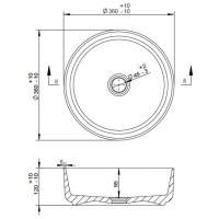 Semois 410mm Counter Top Round Washbowl