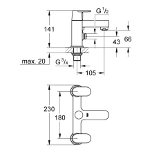 Abacus Iso Pro Deck Mounted Bath Shower Mixer Tap - Brushed Brass