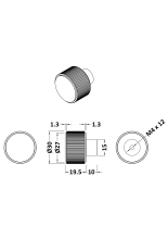 Nuie Brushed Brass Knurled Knob