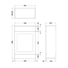 Rouen 800mm White Marble Floating Basin Unit