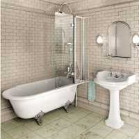 Burlington Hampton - Traditional Freestanding Shower Bath - 1500 x 750mm