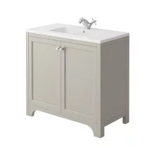 Harrogate Brunswick 900 Traditional Dovetail Grey Vanity Unit
