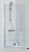 Haven Plus Single Panel Curved Bath Shower Screen - H2D2CS