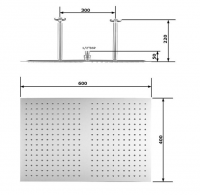 Square LED Fixed Shower Head 300mm STY072 Nuie