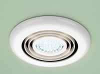 HIB Cyclone White Illuminated Ceiling Fan Cool White LED