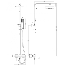 Orkney Series 2 Brushed Brass Square Dual Head Shower Kit - Highlife Bathrooms