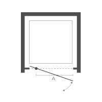 Roman Innov8 Matt Black 800mm Pivot Door for Alcove Fitting