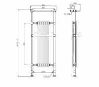 Holborn London 1855 Howard Traditional Towel Radiator, 574 x 1500 ...