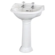Hudson Reed Chancery 500mm 2 Tap Hole Traditional Basin & Pedestal
