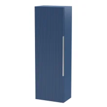 Hudson Reed Fluted 400 Satin Blue Wall Hung Tall Unit