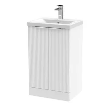 Hudson Reed Fluted 500 2 Drawer Satin Green Vanity Unit & Basin