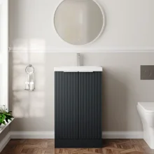Hudson Reed Fluted 500 Soft Black Vanity Unit