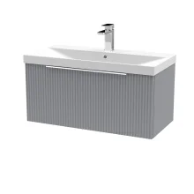Hudson Reed Fluted 800 Satin White Vanity Unit & Basin