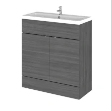 Hudson Reed Fusion Anthracite 800 Floor Standing 2 Door Vanity Unit with Basin